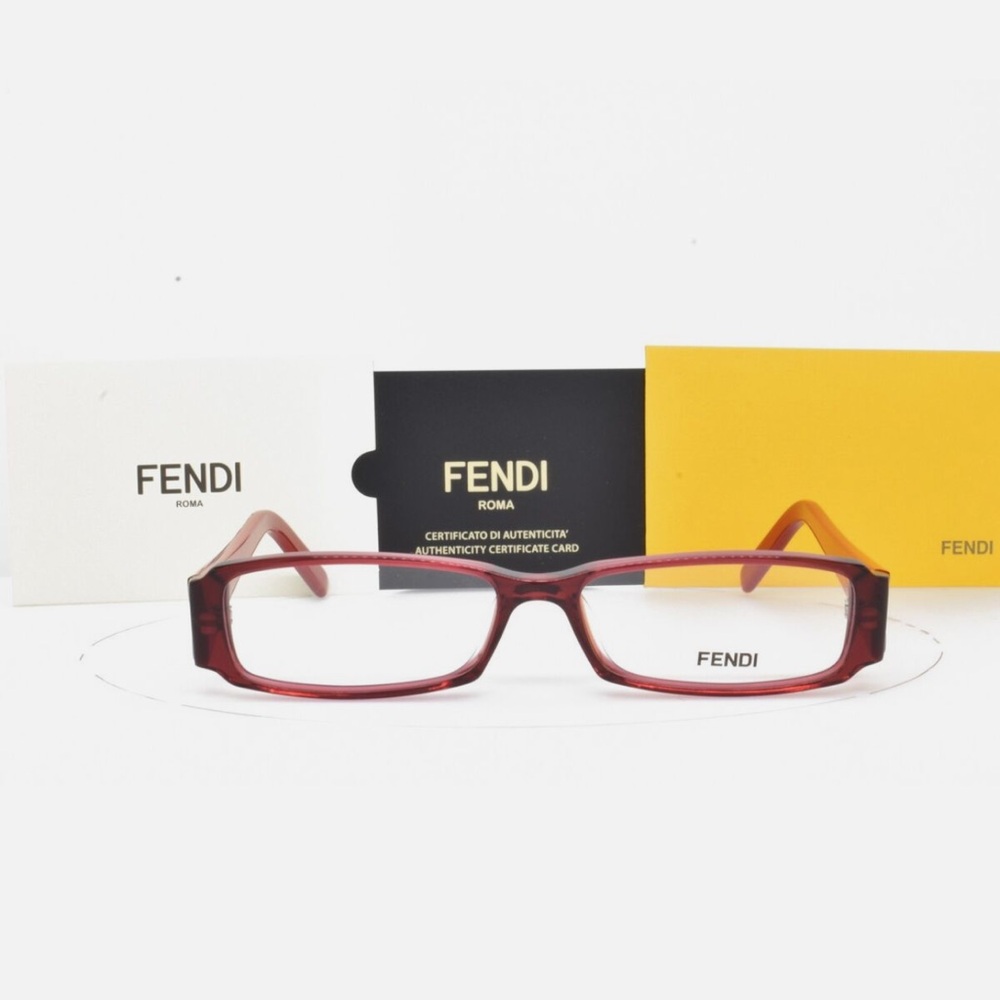Fendi Red Rectangular Glasses